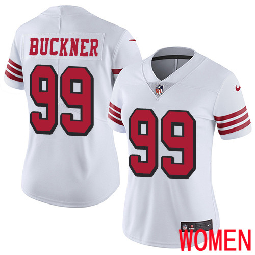 San Francisco 49ers Limited White Women DeForest Buckner NFL Jersey 99 Rush Vapor Untouchable